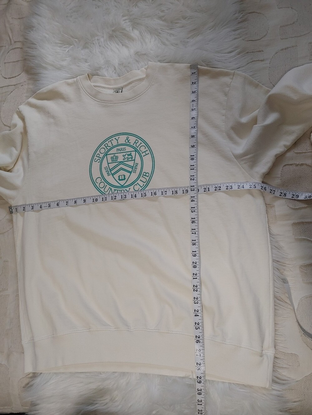 Sporty & Rich Paris Country Club Crew Neck Sweatshirt Size XL - Picture 8 of 10